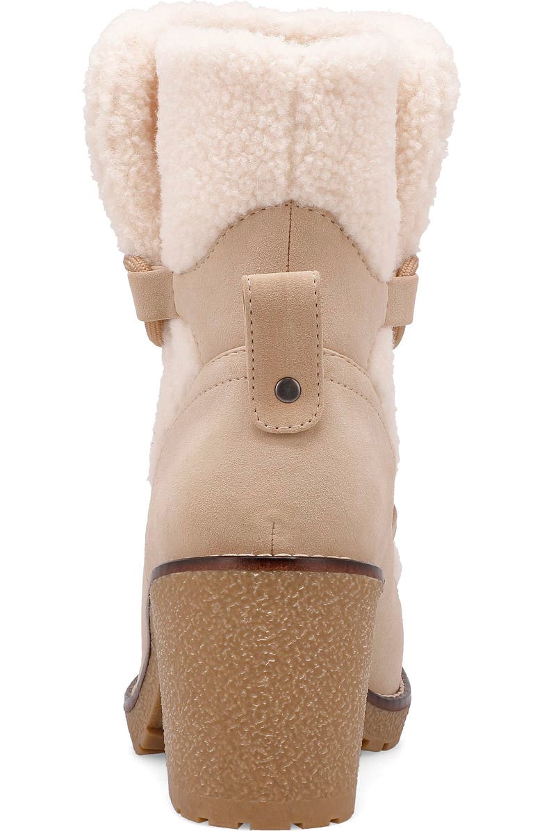 MIA Holiday Faux Shearling Bootie, Alternate, color, Sand/Off White
