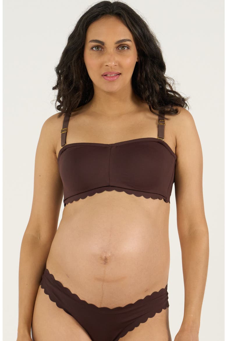 Skin Maternity And Nursing Invisible Bandeau Bra  C/D Cup, Main, color, Chocolate