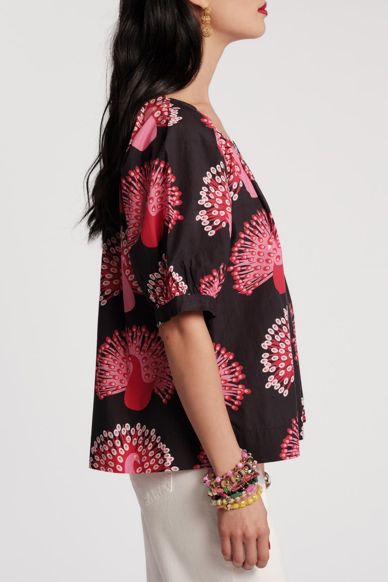 Zonda Peacock Top, Alternate, color, Black/Multi