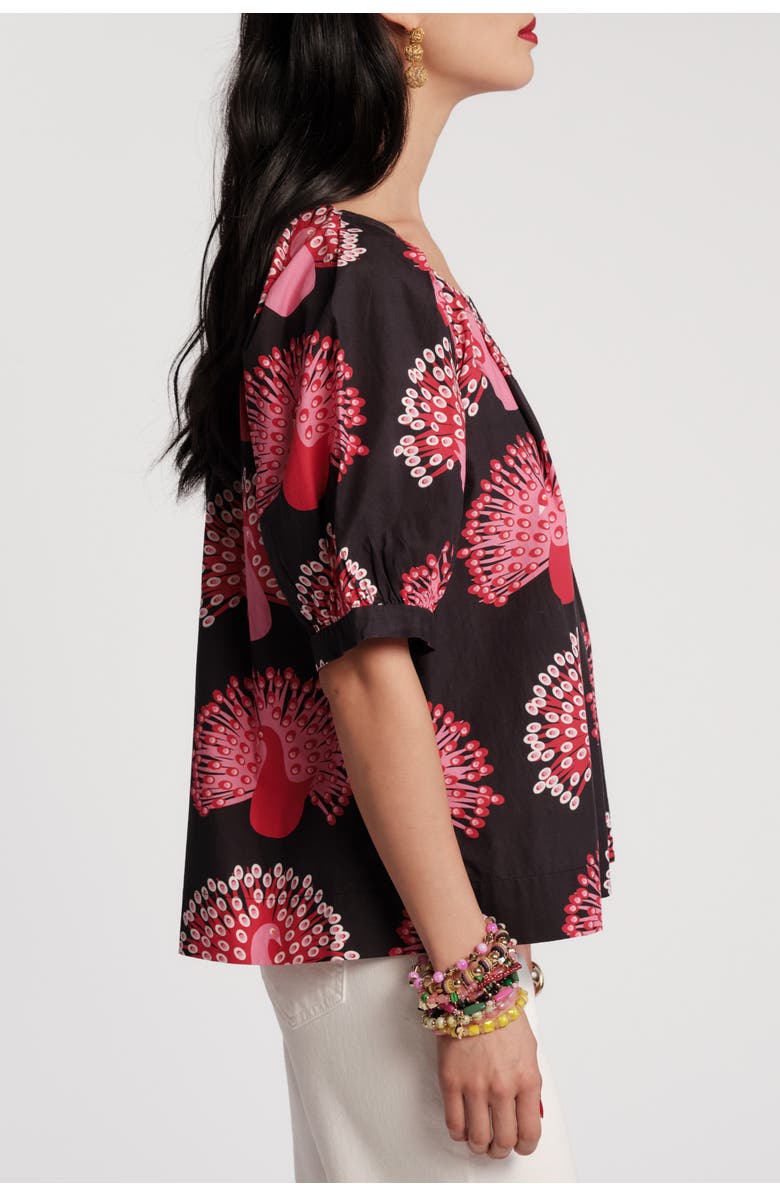 Frances Valentine Zonda Peacock Top, Alternate, color, Black/Multi