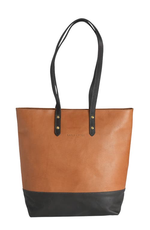 Sarep + Rose Kenya Large Leather Zipped Tote Bag in Cinnamon Brown at Nordstrom