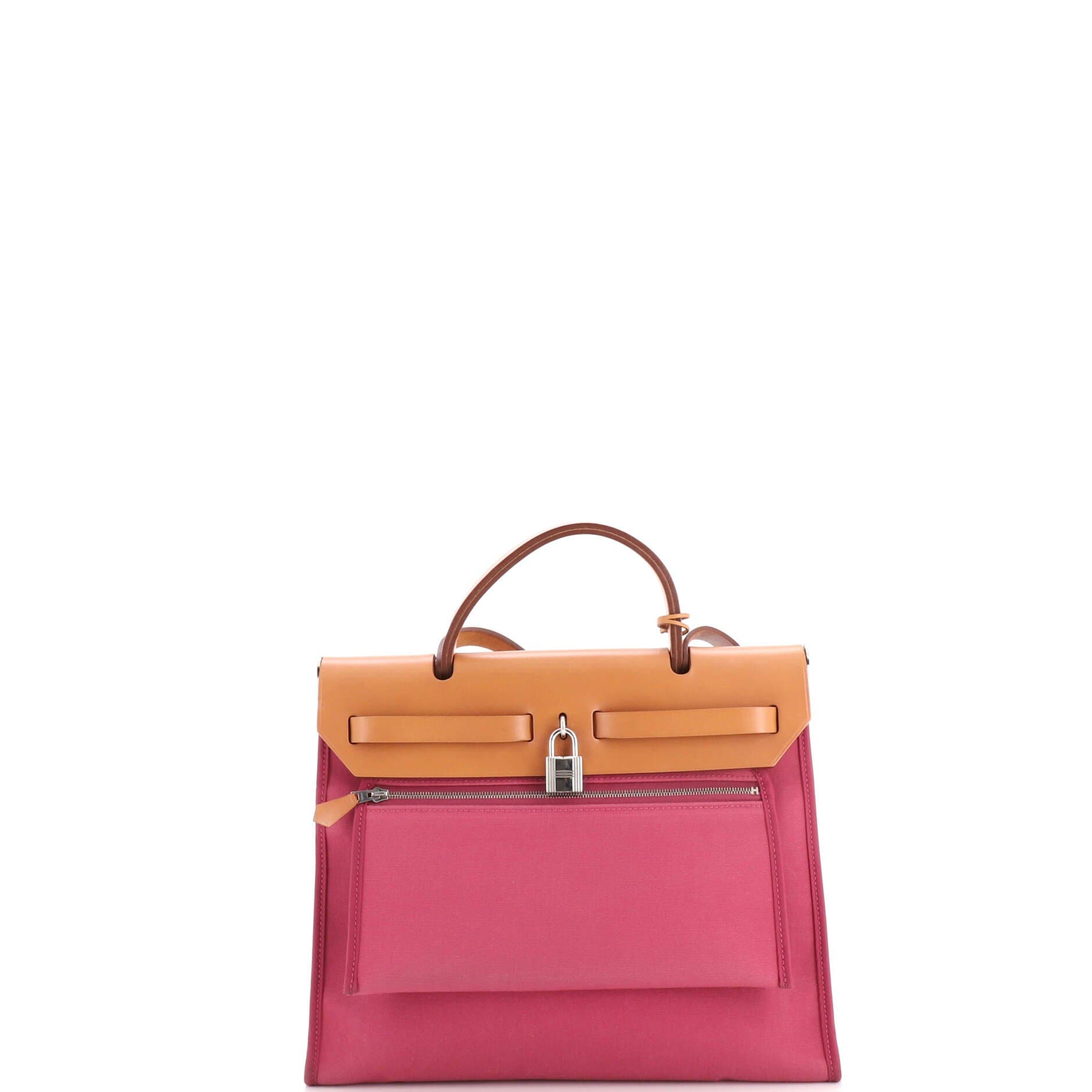 Herbag Zip Leather and Toile 31, Alternate, color, Pink