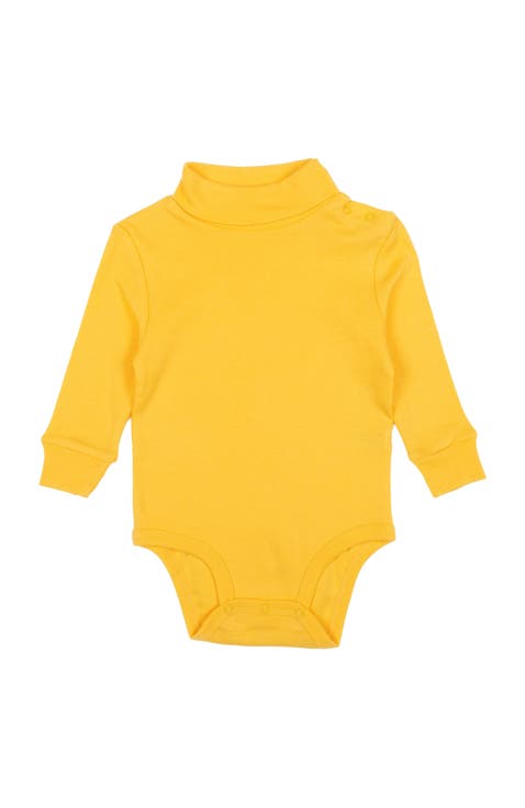 Baby Turtleneck Bodysuit, Cotton Long Sleeve