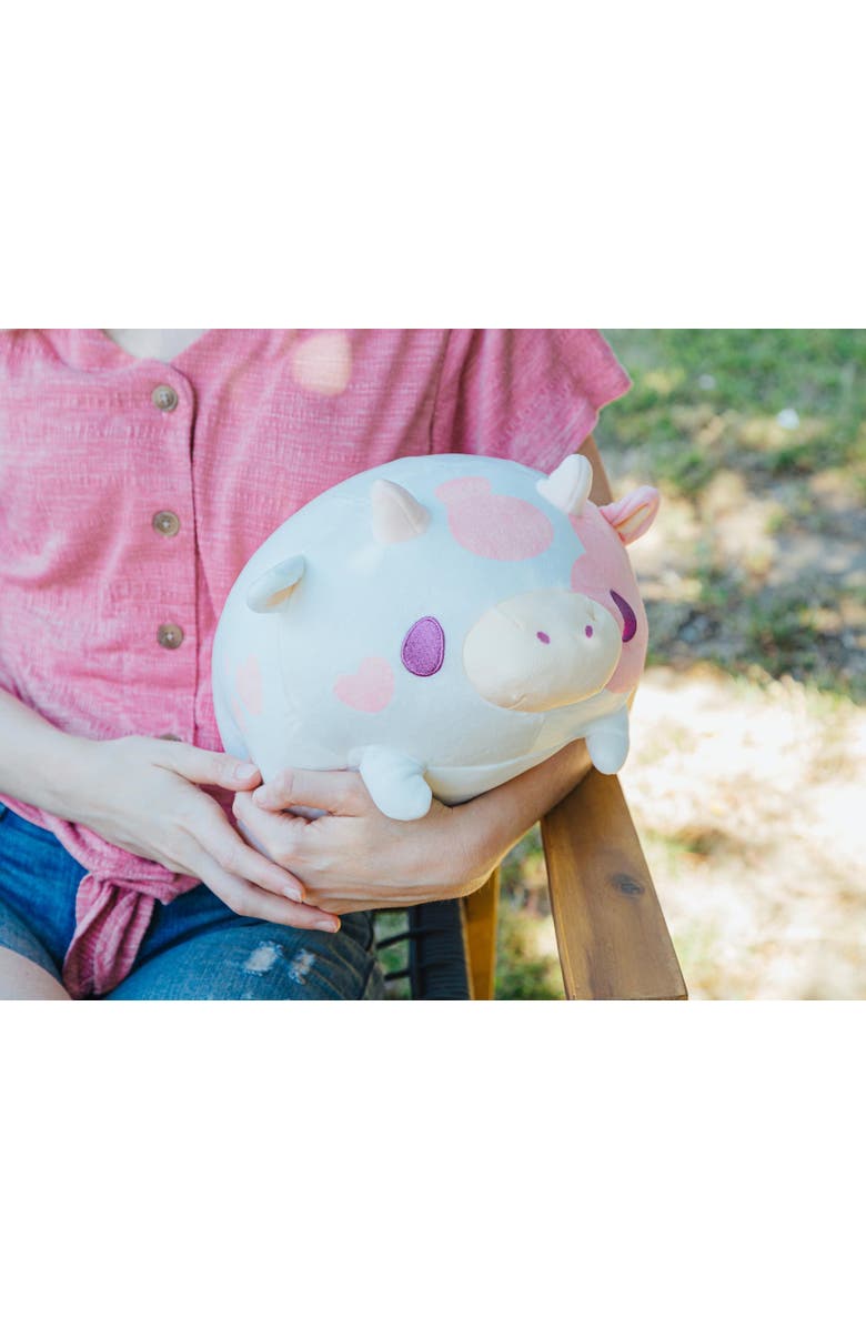 Toynk MochiOshis Cow 12-Inch Character Plush Toy, Alternate, color, Black/White