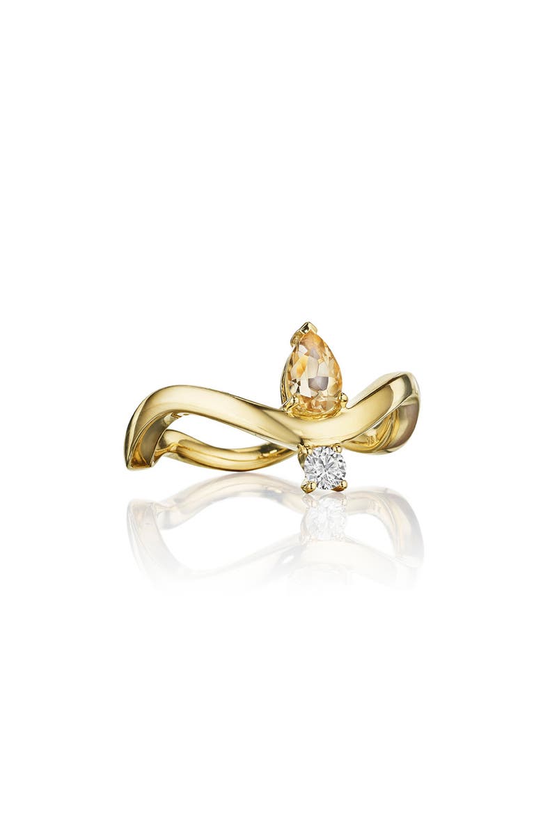Mirage Yellow Sapphire & Diamond Ring, Main, color, 18K YELLOW GOLD