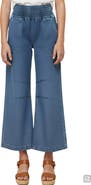 Hayden Girls Kids' Smocked High Waist Wide Leg Jeans