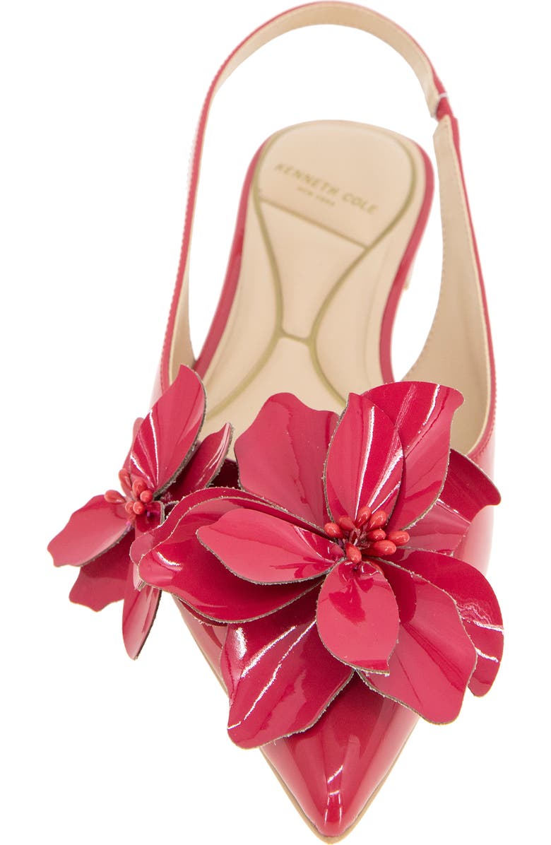 Kenneth Cole Tayla Pointed Toe Slingback Flat, Alternate, color, Red Patent