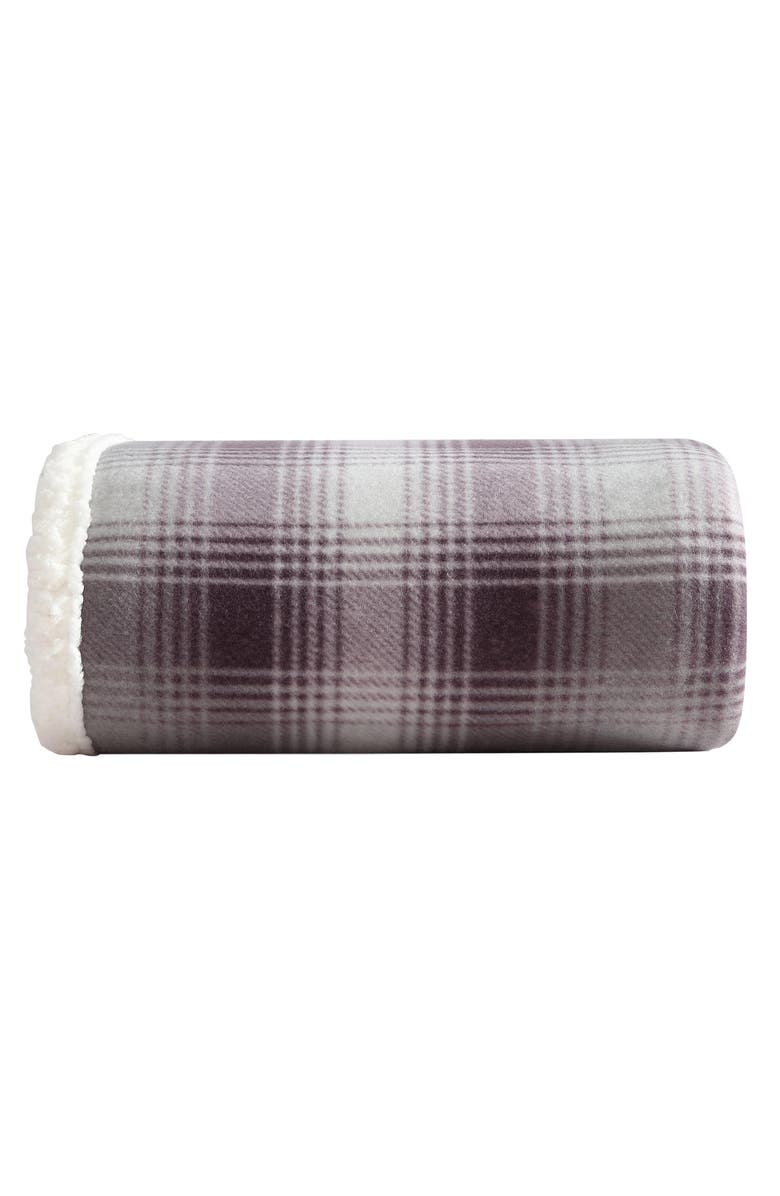 Eddie Bauer Nordic Plaid Throw Blanket, Alternate, color, Dark Purple