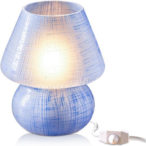 Next Glow Retro Mushroom LED Table Lamp, Modern Dimmable E26 Socket in Blue  product