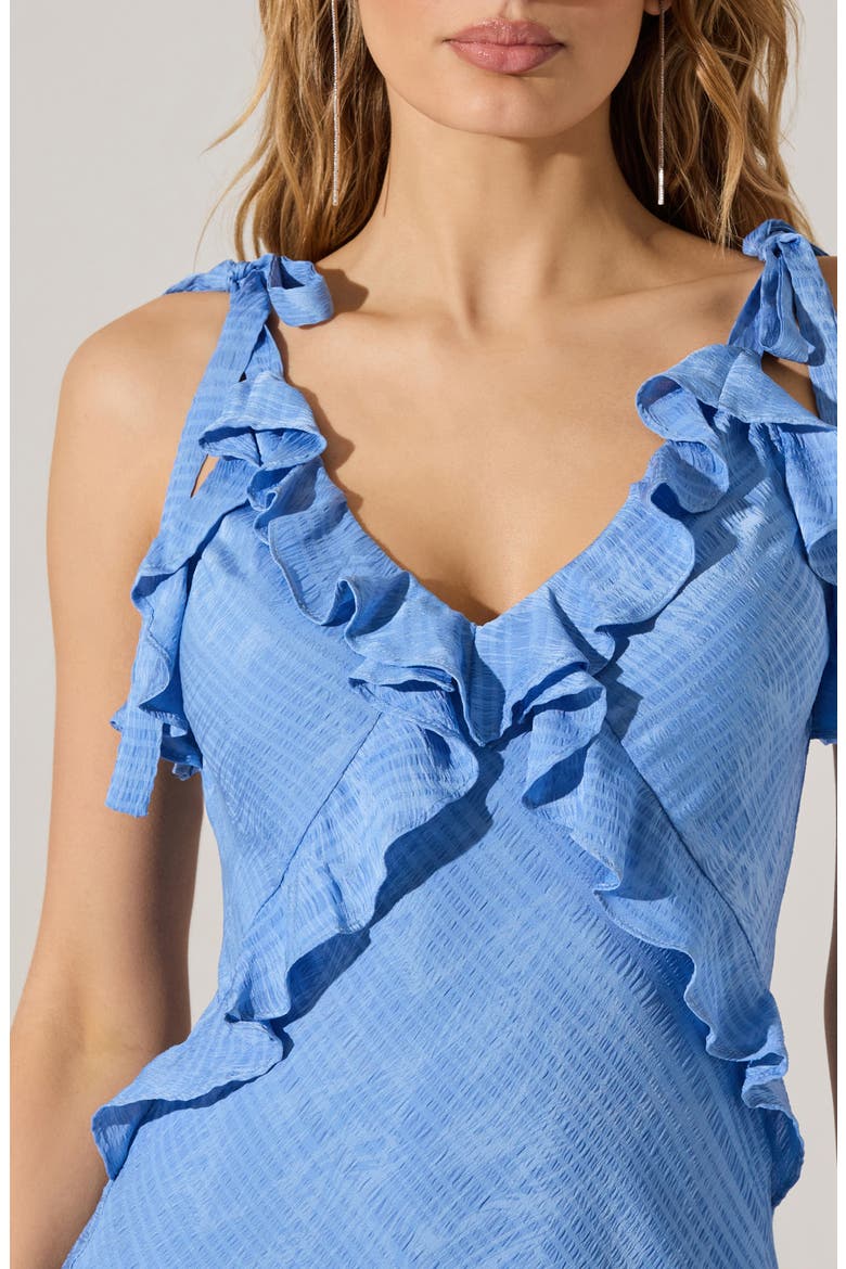 Sorbae Ruffle Detail Dress, Alternate, color, BLUE