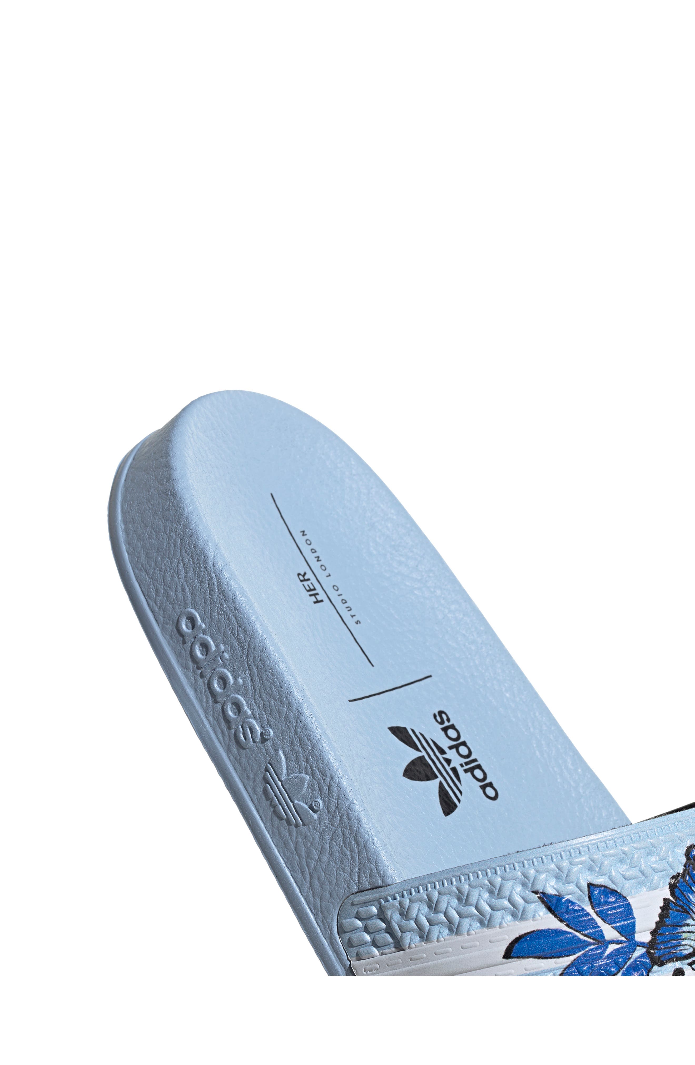 Adilette Slide Sandal, Alternate, color, CLEAR SKY/ FOOTWEAR WHITE