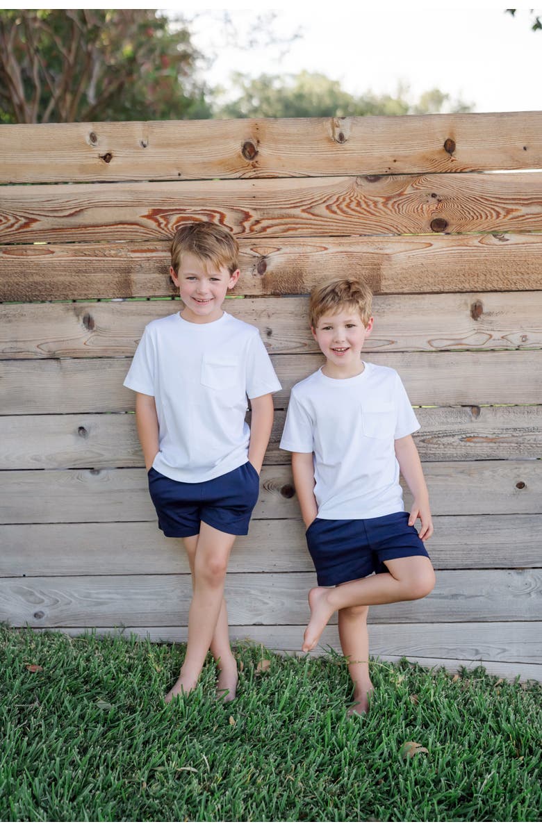 Lila and Hayes Sawyer Boys' Play Shorts, Alternate, color, Stone