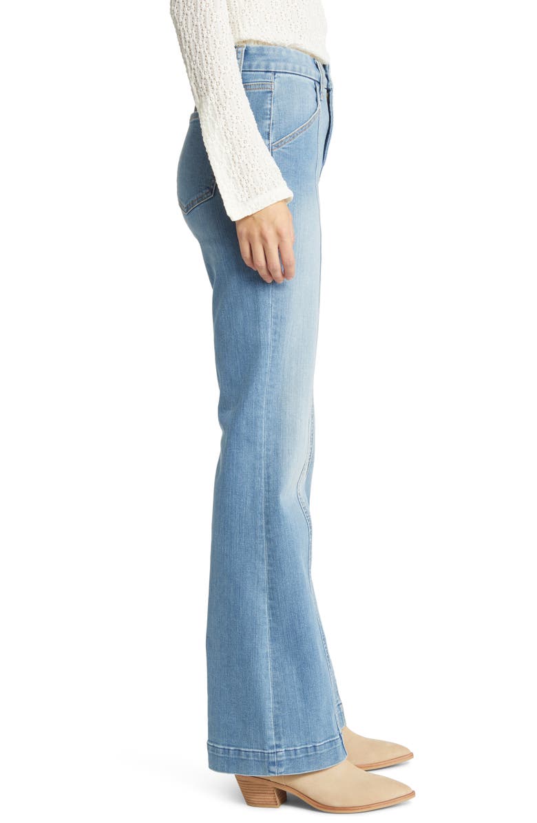 JEN7 by 7 For All Mankind Pintuck High Waist Wide Leg Trouser Jeans, Alternate, color,