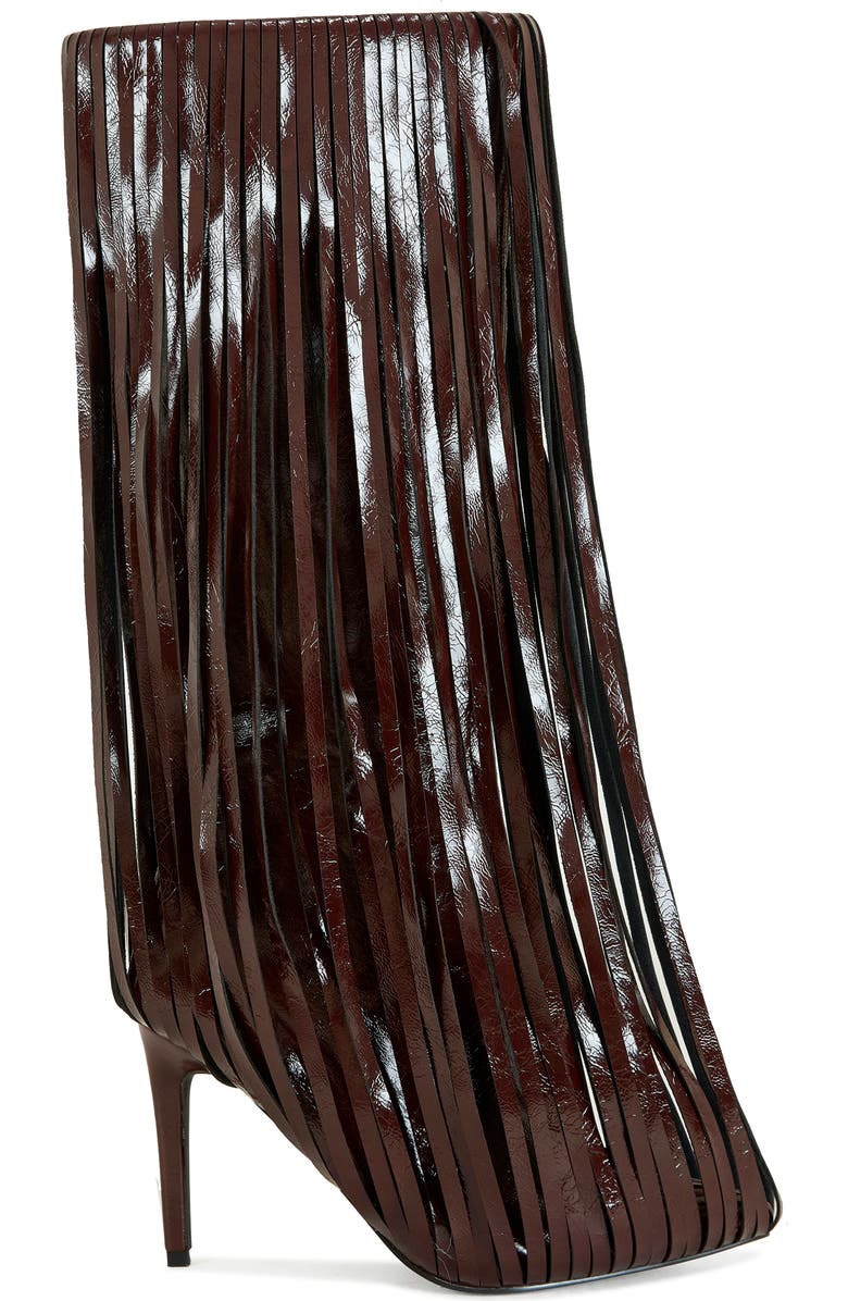 AZALEA WANG Zantara Fringe Knee High Boot, Alternate, color, Burgundy