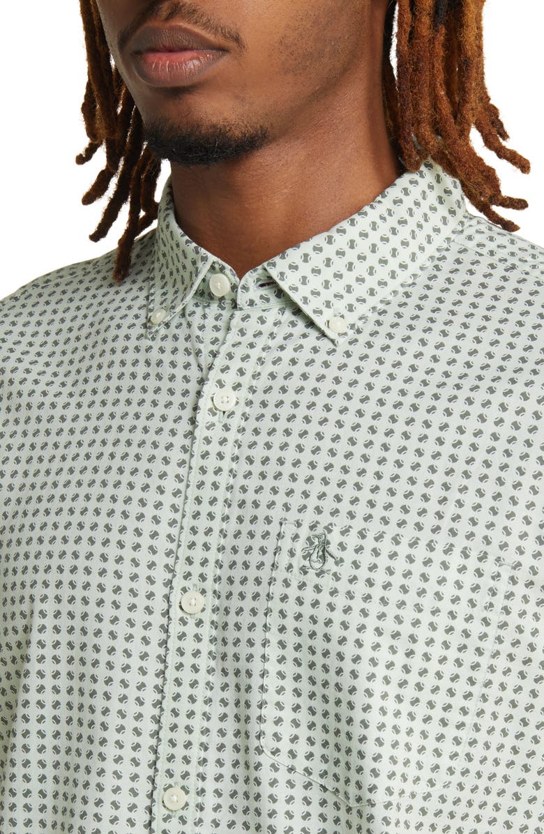 Original Penguin Tennis Ball Oxford Button-Up Shirt, Alternate, color, 