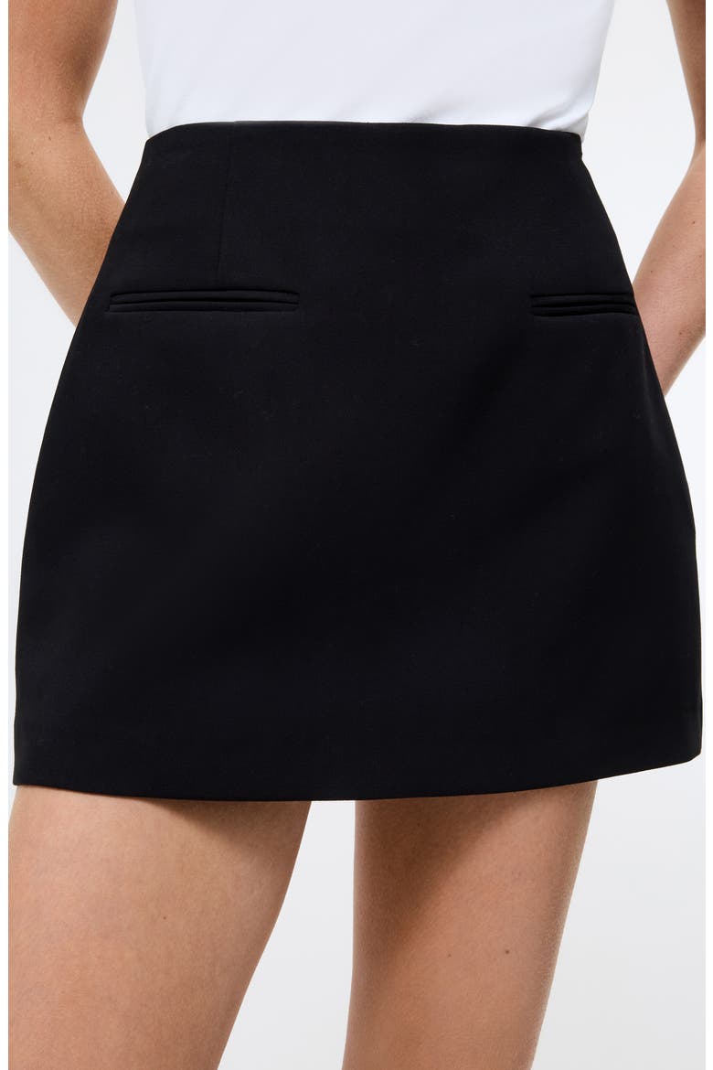 Azra Stretch Twill Miniskirt, Alternate, color, BLACK