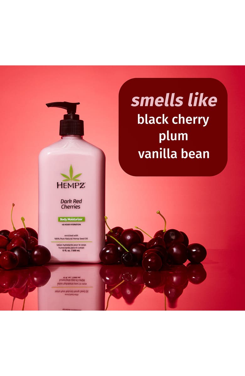 HEMPZ Dark Red Cherries Body Moisturizer, Alternate, color, 
