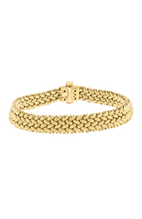 14K Yellow Gold Royal Weave Gold Bracelet