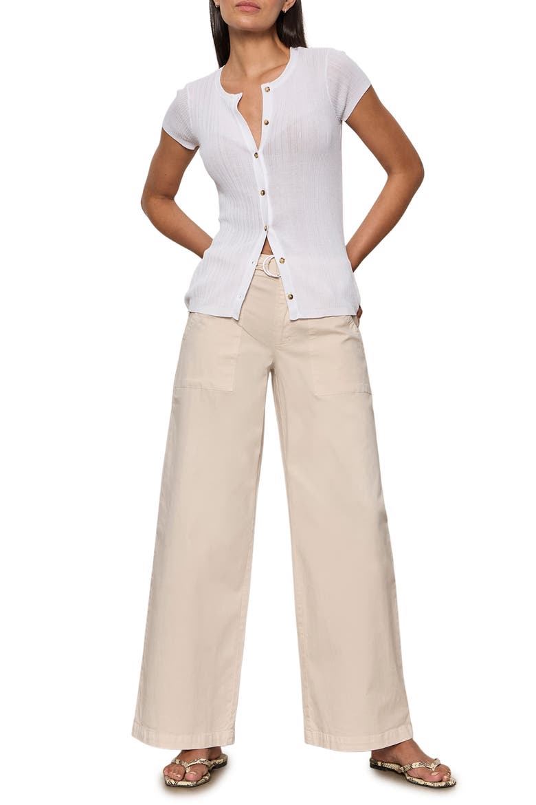 Belted Wide Leg Pants, Alternate, color, SUMMER SAND WHITE