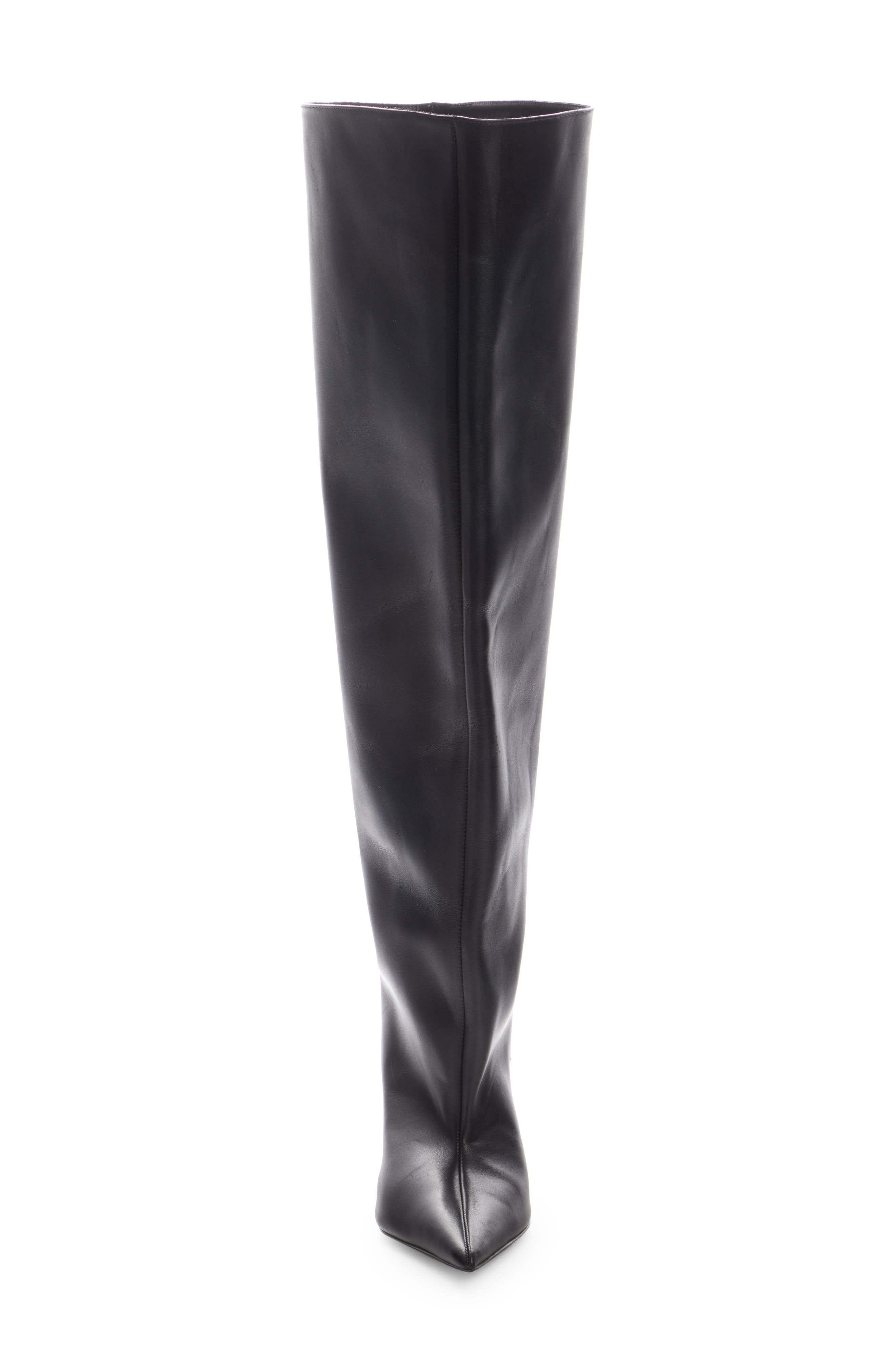 Balenciaga Waders Wide Shaft Pointed Toe Boot, Alternate, color, 
