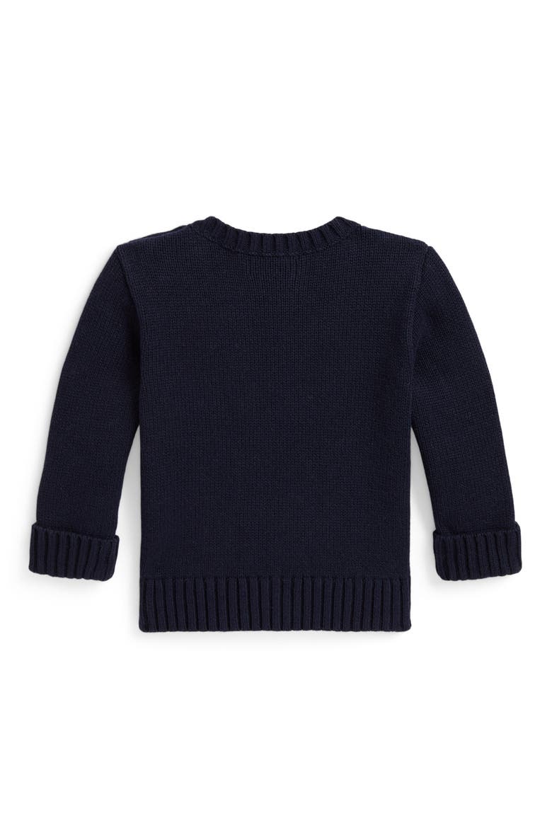 Dog Intarsia Cotton Sweater, Alternate, color, RL NAVY MULTI