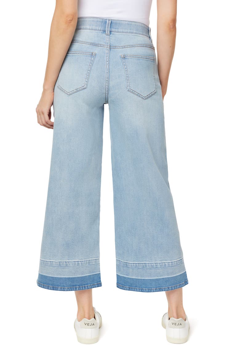 High Rise Comfort Waist Relaxed Wide Leg Released Hem Jeans, Alternate, color, POSITANO