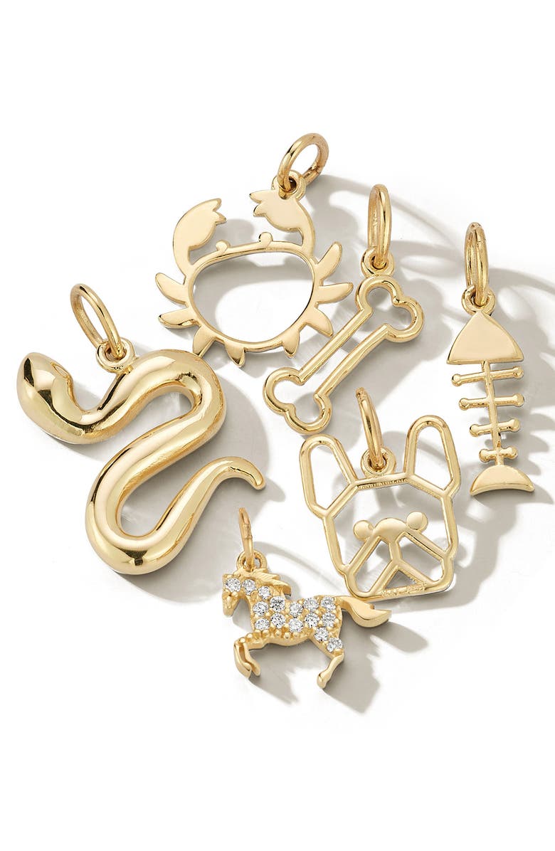 Ember Fine Jewelry 14K Gold Bone Charm, Alternate, color, Gold