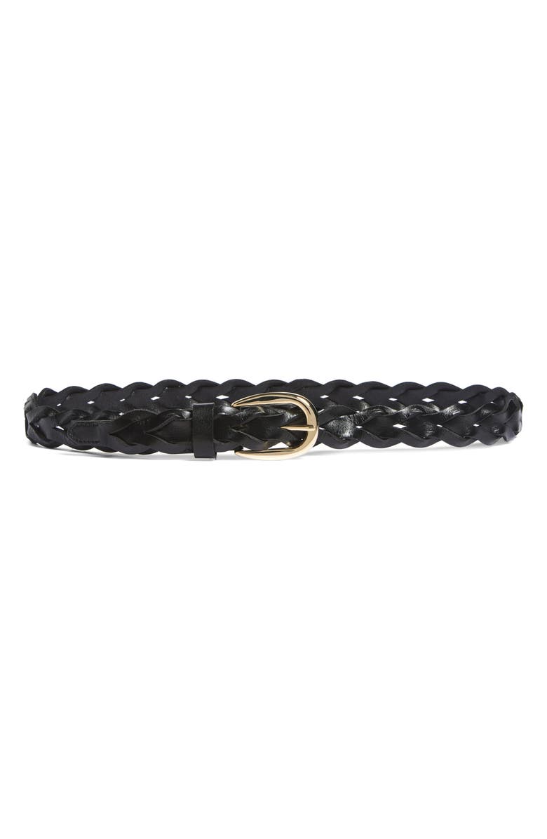 Madewell Braided Leather Belt, Main, color, 