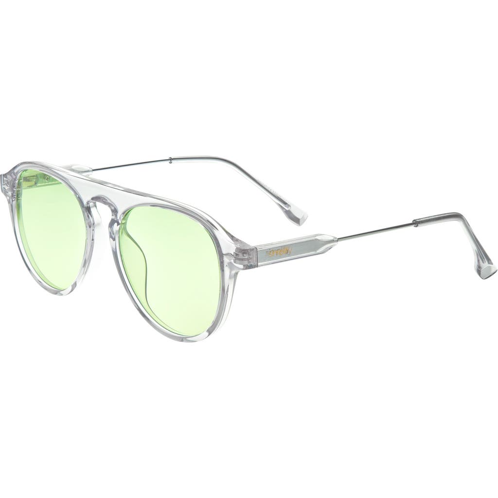 Simplify Carter Polarized Sunglasses In Clear/green