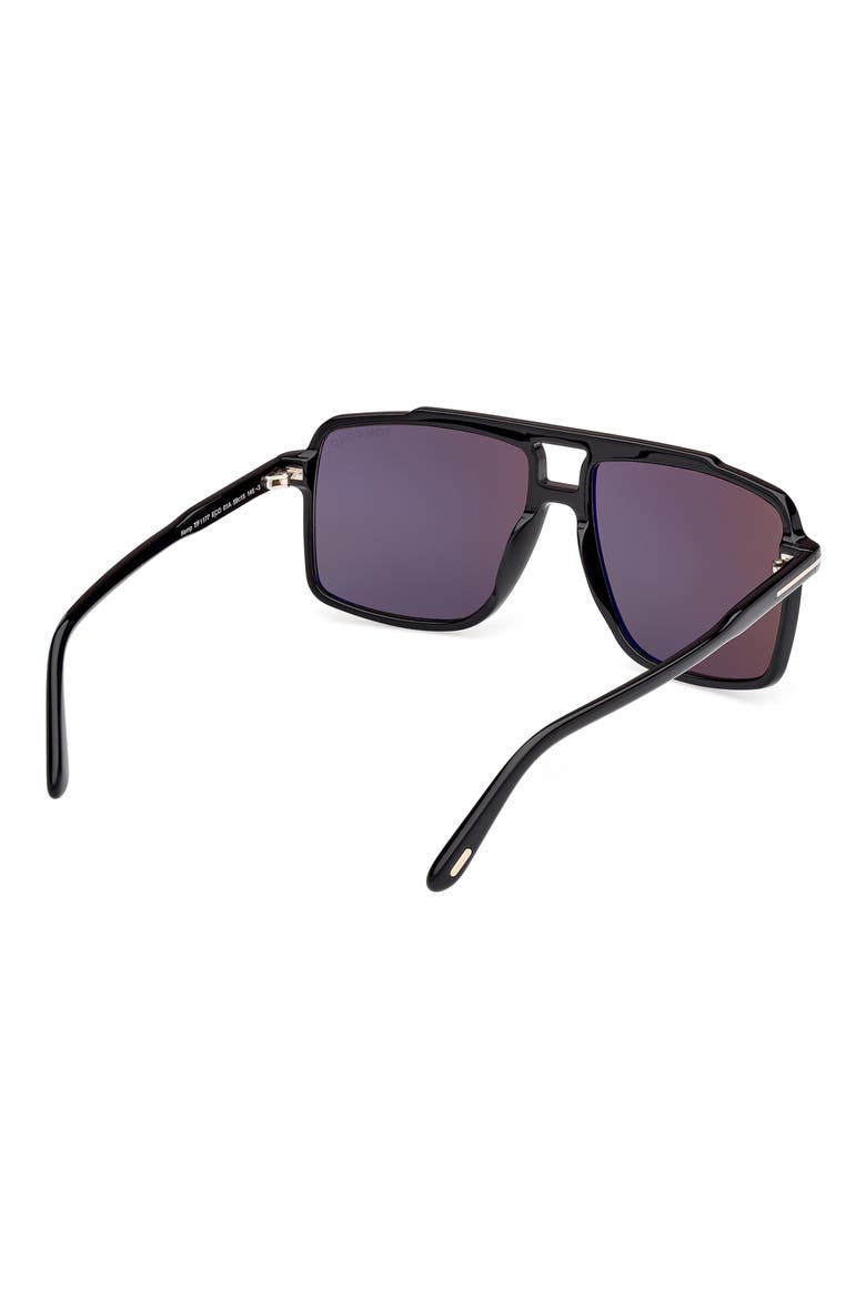 Kemp 59mm Navigator Sunglasses, Alternate, color, SHINY BLACK/ ECO/ SMOKE LENSES