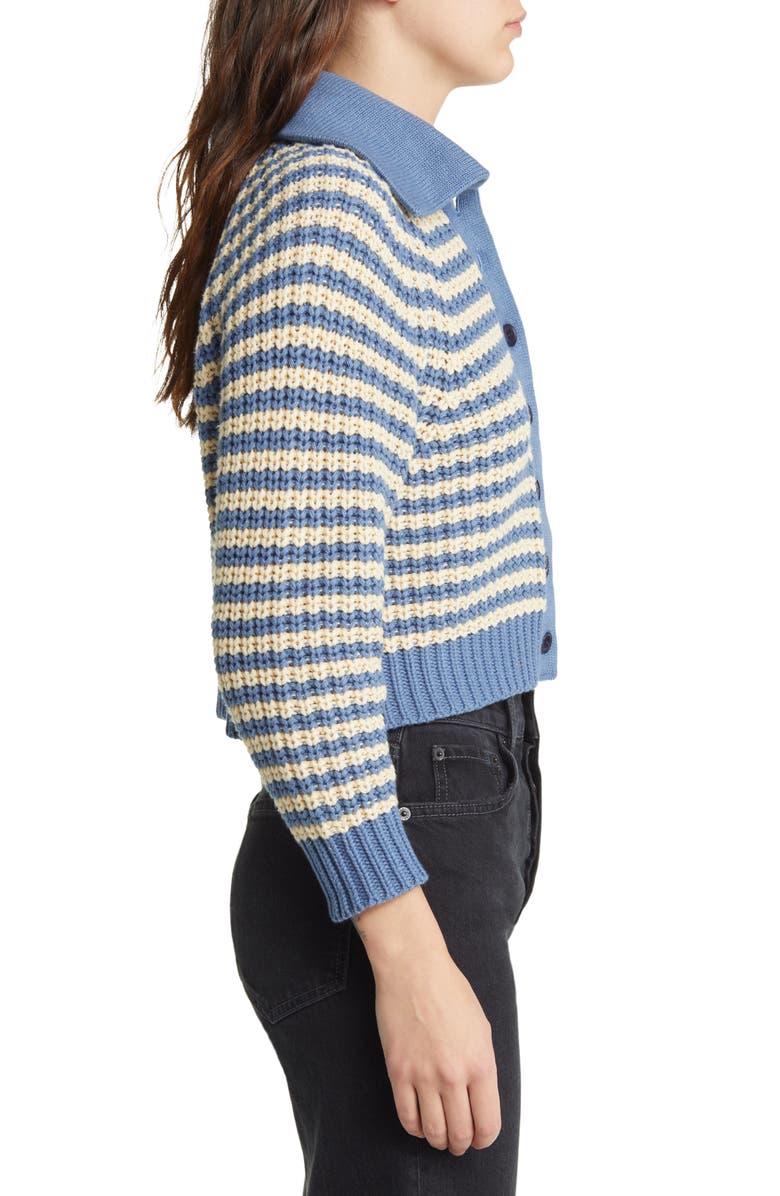 THE GREAT. The Stripe Cardigan, Alternate, color,