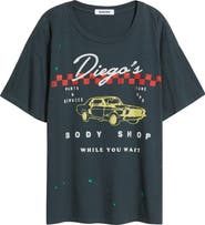 Daydreamer Diego's Body Shop Cotton Graphic T-Shirt