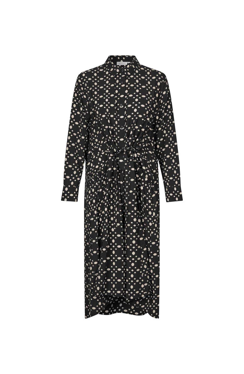 Masai Copenhagen MaNovany Long Sleeve Shirt Midi Dress, Alternate, color, Black