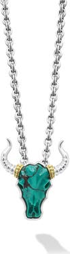 LAGOS Men's Anthem Bull Pendant Necklace