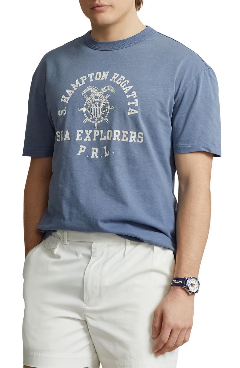 Polo Ralph Lauren Classic Fit Hampton Regatta Cotton Jersey Graphic T-Shirt, Main, color,