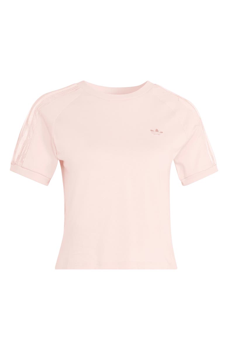 adidas Originals Cali Lace Inset Cotton T-Shirt, Alternate, color, Sandy Pink