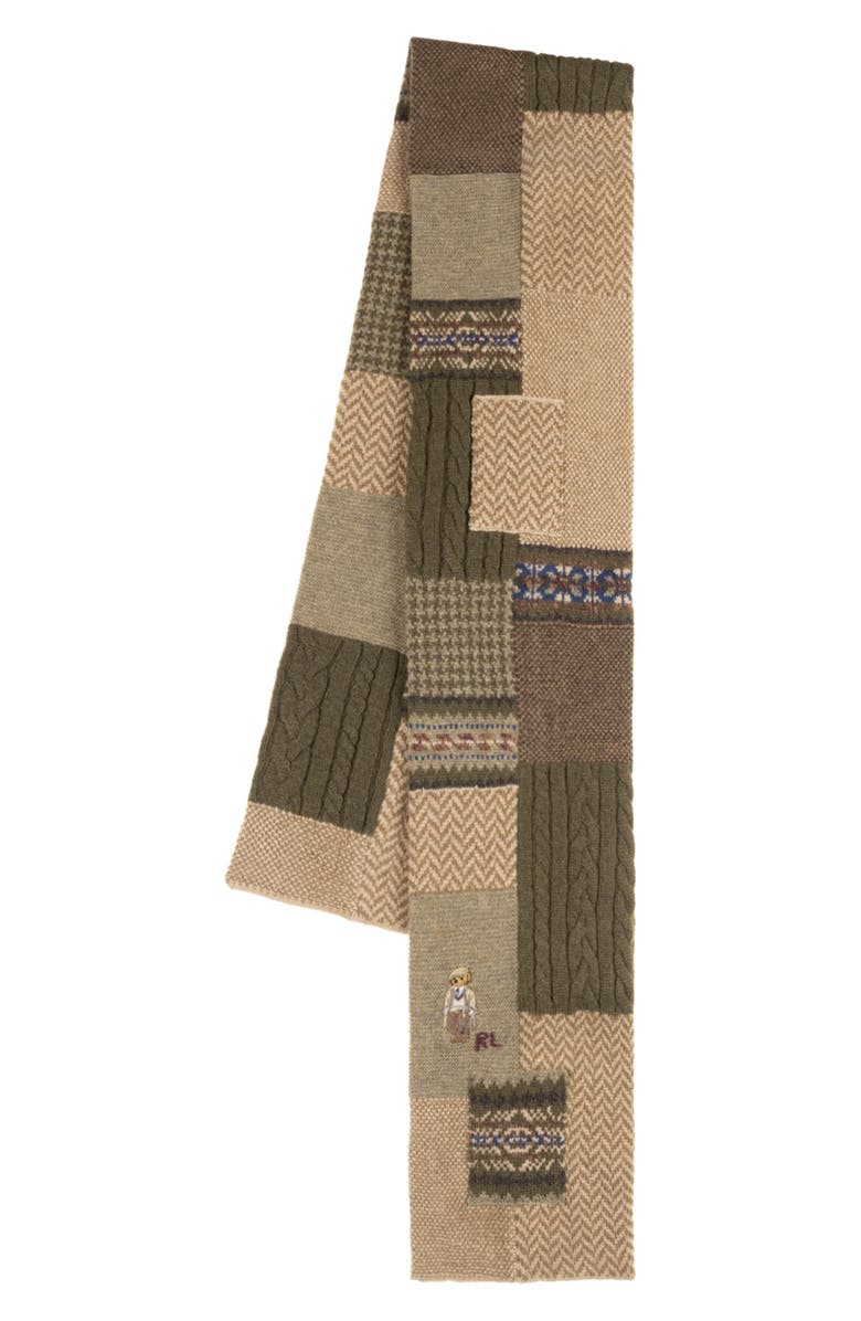 Charles Bear Patchwork Wool Blend Scarf