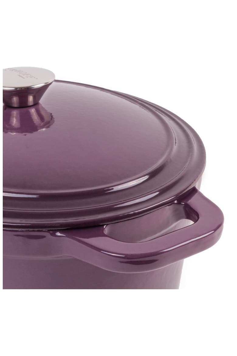 Neo 5-Piece Cast Iron Cookware Set, Alternate, color, PURPLE