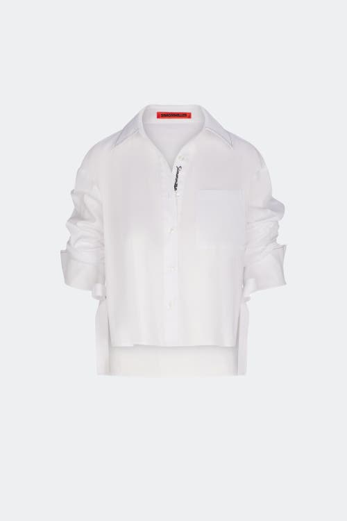 Simonmiller Ayre Cropped Poplin Top In White