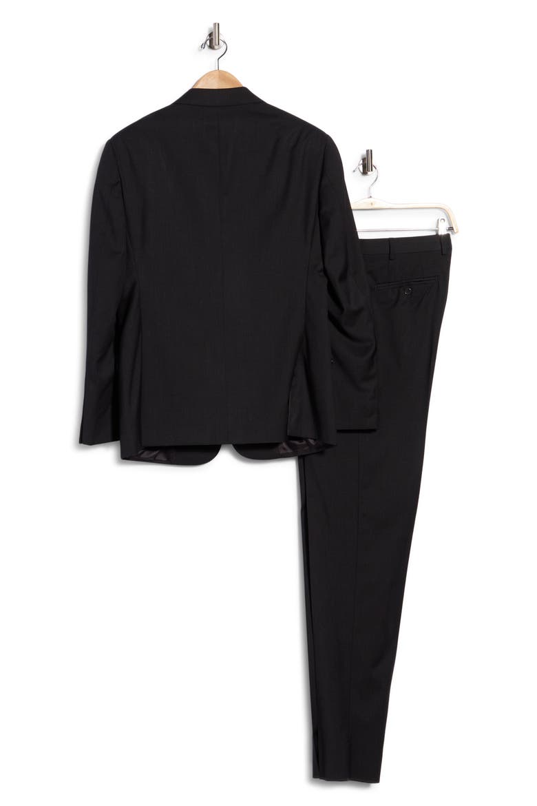 Virgin Wool Two-Button Suit, Alternate, color, SOLID MEDIUM GREY