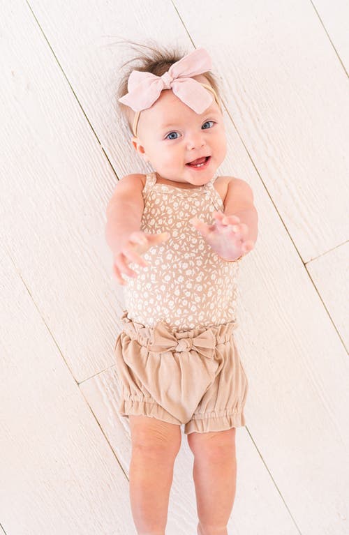 L'ovedbaby Organic Cotton Crossback Bodysuit & Bloomers In Brown