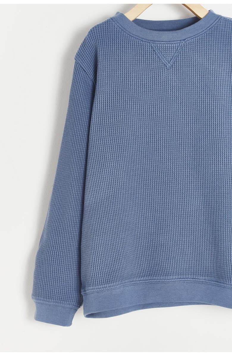 Babycottons Premium Cotton Waffle Round Neck Long Sleeve Top For Infant, Alternate, color, 