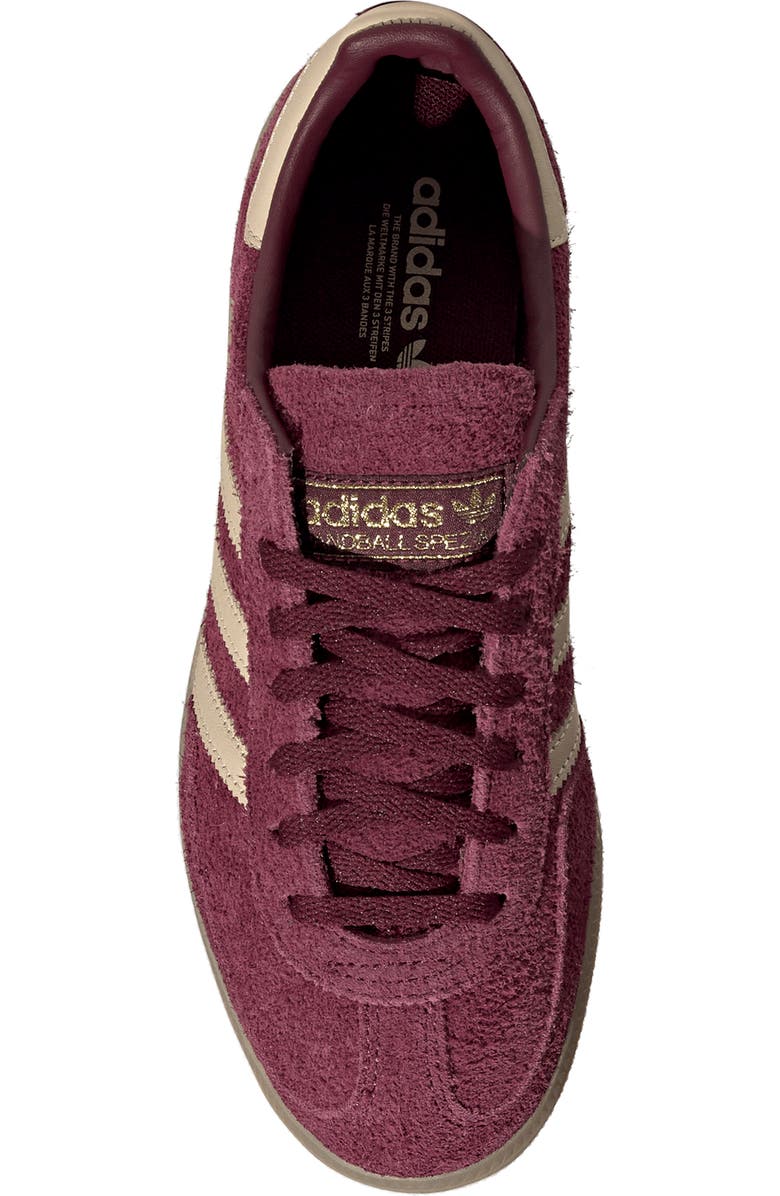 adidas Handball Spezial Sneaker, Alternate, color, Maroon/ Vanilla/ Gold