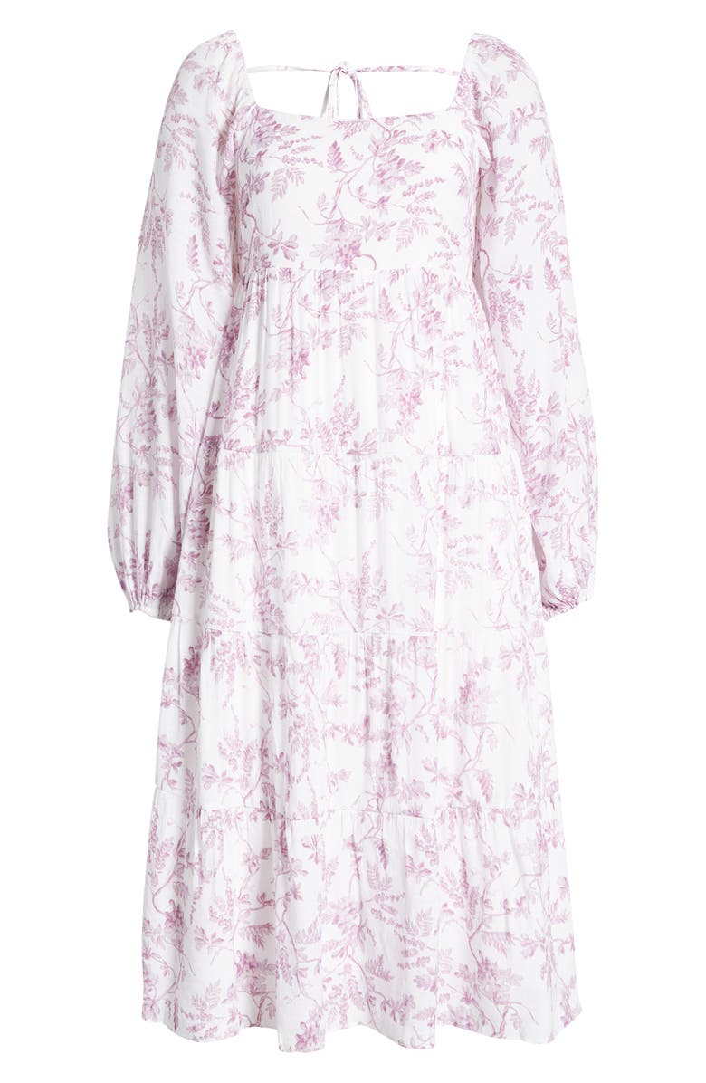 Chelsea28 Tiered Long Sleeve Midi Dress, Alternate, color, 