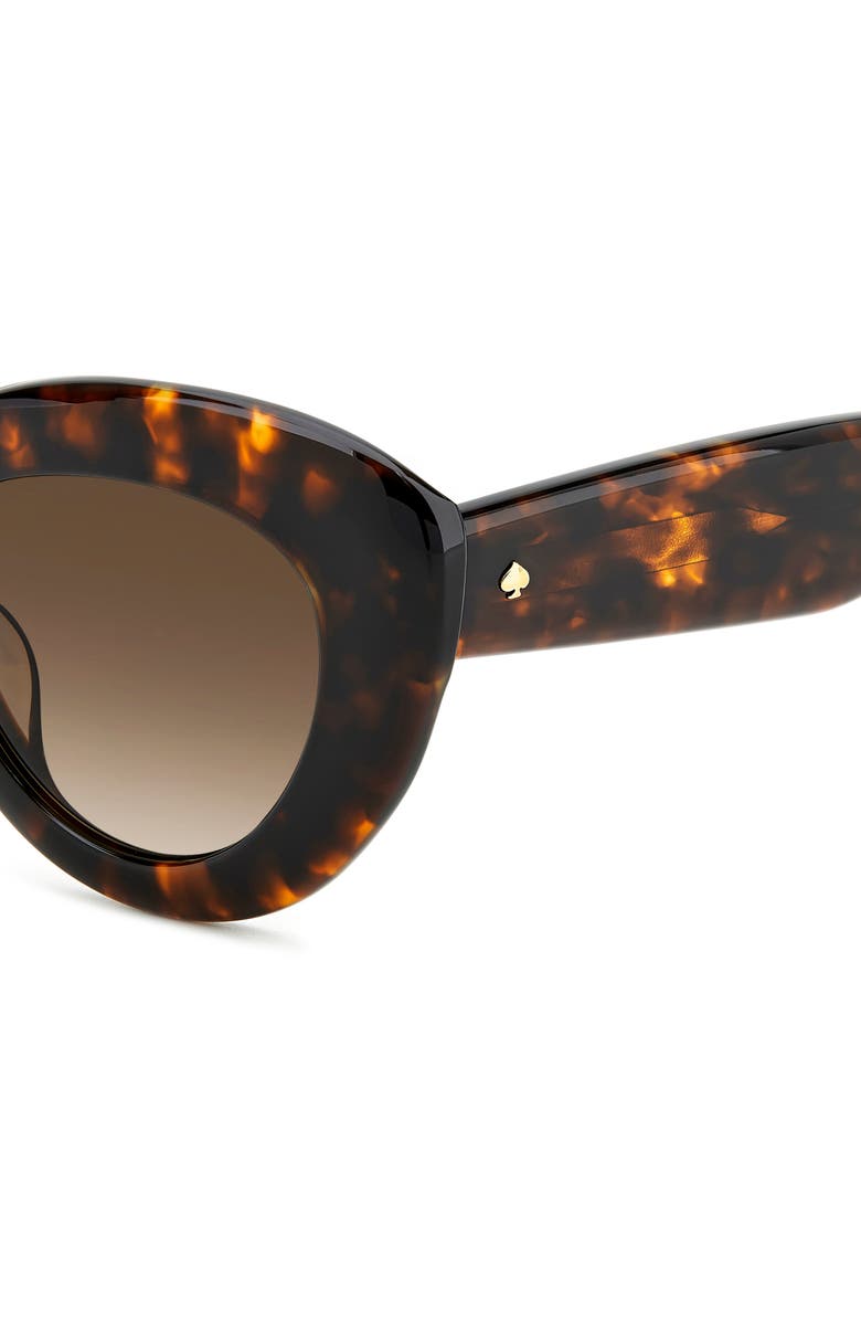 Kate Spade New York capri 50mm gradient cat eye sunglasses, Alternate, color, Havana
