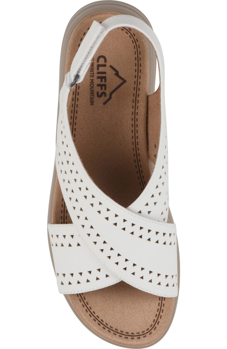 CLIFFS BY WHITE MOUNTAIN Haniya Flatform Sandal, Alternate, color, White/ Nubuck