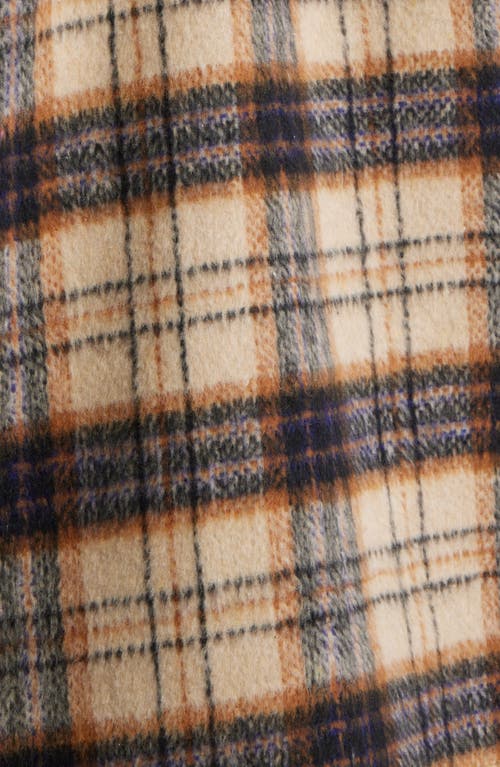 Thread & Supply Fringe Plaid Shacket In Brown