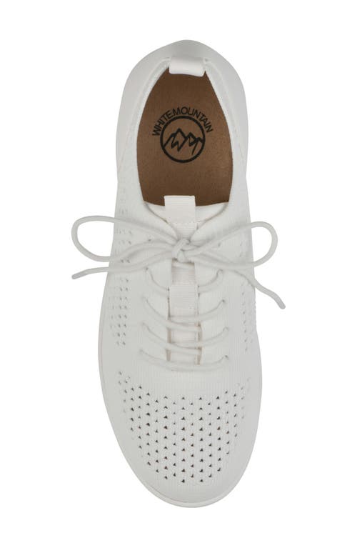 White Mountain Footwear Upscale Knit Sneaker In White Fabric