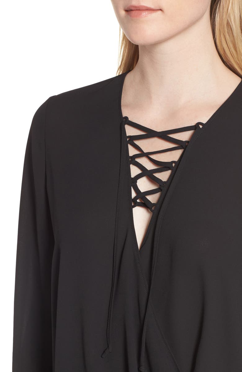 Trouvé Lace-Up Top, Alternate, color, 