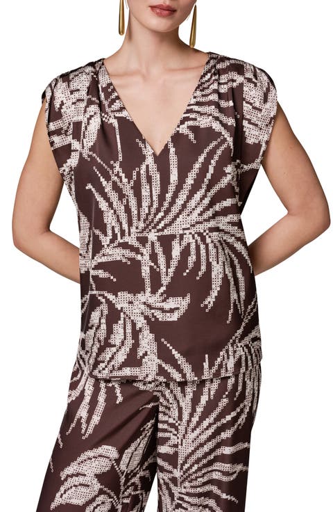 Print Cap Sleeve Top